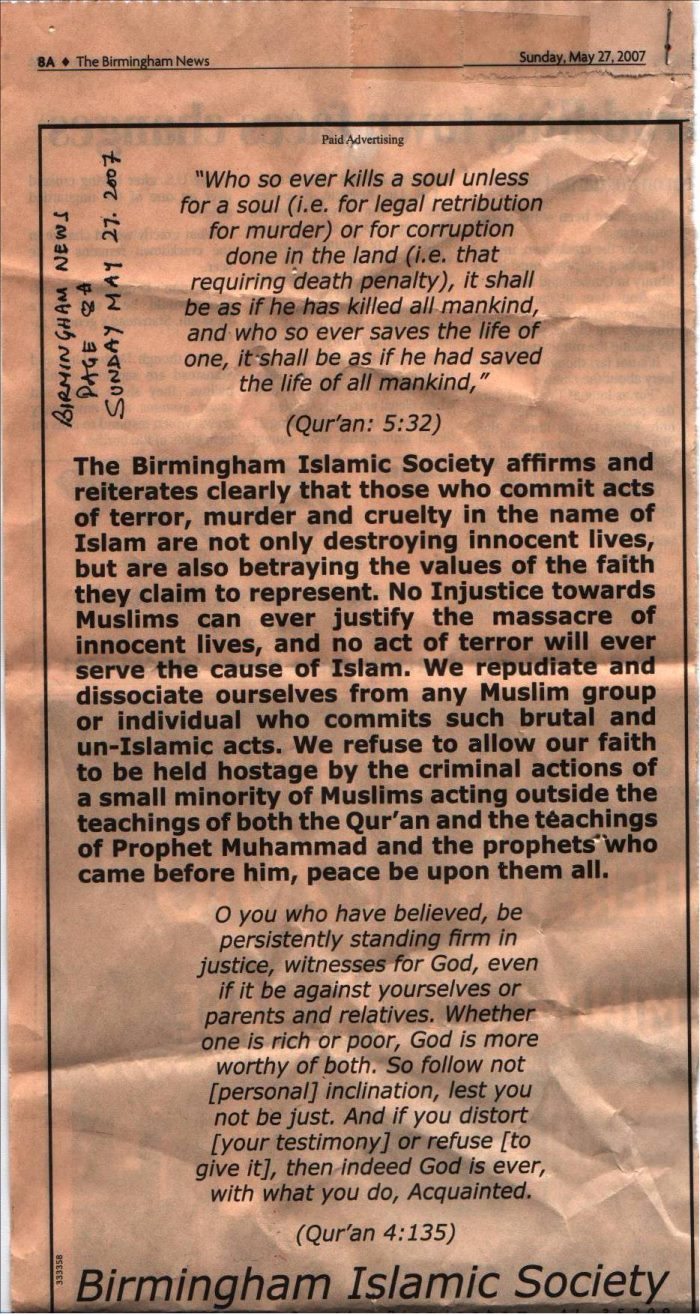 BIS Stand Against Terrorism Poster